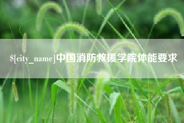 黄石中国消防救援学院体能要求