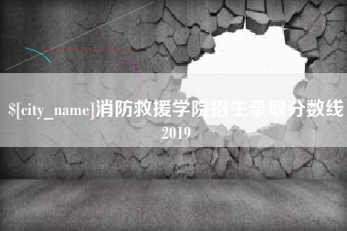 黄石消防救援学院招生录取分数线2019