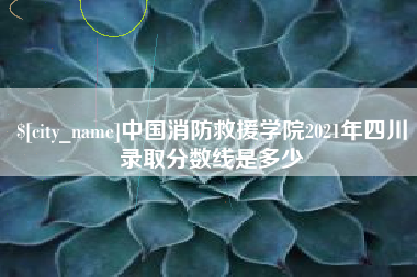 黄石中国消防救援学院2021年四川录取分数线是多少