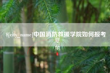 黄石中国消防救援学院如何报考