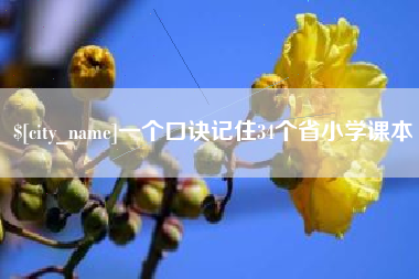 黄石一个口诀记住34个省小学课本