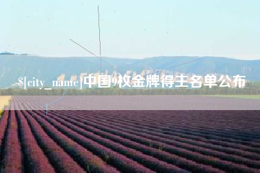 黄石中国9枚金牌得主名单公布