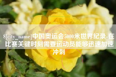 黄石中国奥运会5000米世界纪录-在比赛关键时刻需要运动员能够迅速加速冲刺