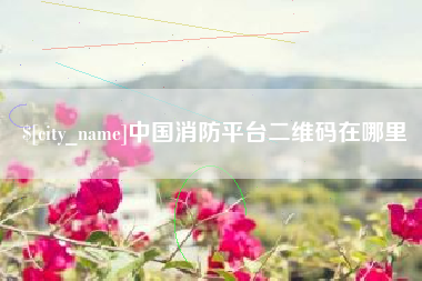黄石中国消防平台二维码在哪里