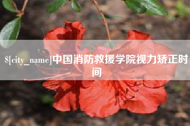 黄石中国消防救援学院视力矫正时间