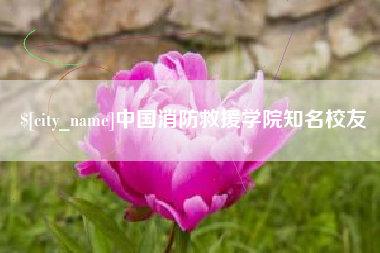 黄石中国消防救援学院知名校友
