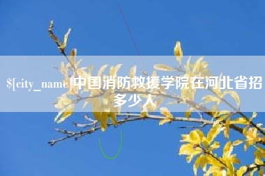黄石中国消防救援学院在河北省招多少人