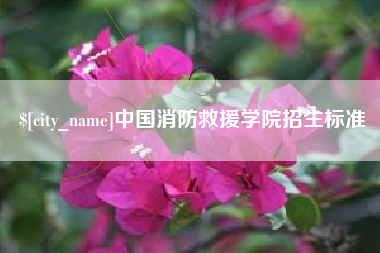黄石中国消防救援学院招生标准