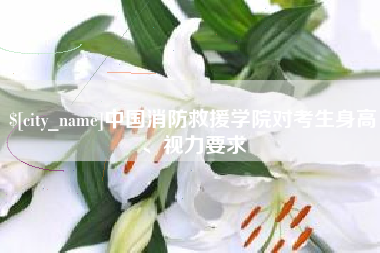 黄石中国消防救援学院对考生身高、视力要求