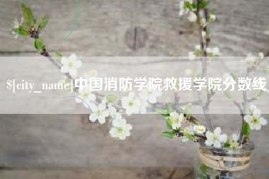 黄石中国消防学院救援学院分数线